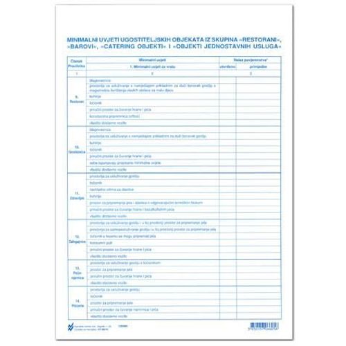 XII-74 MINIMALNI UVJETI UGOSTITELJSKOG OBJEKATA IZ SKUPINE "RESTORANI", "BAROVI", "CATERING OBJEKTI" I " OBJEKTI JEDNOSTAVNIH USLUGA"; Komplet 10 stranica, 21 x 29,7 cm slika 2