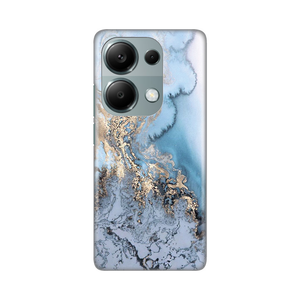 Torbica Silikonska Print za Xiaomi Redmi Note 13 Pro 4G Blue Gold Marble