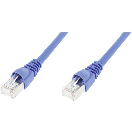Telegärtner L00003A0058 RJ45 mrežni kabel, Patch kabel cat 6a S/FTP 5.00 m plava boja vatrostalan, sa zaštitom za nosić, vatrostalan, bez halogena, UL certificiran 1 St. slika 1