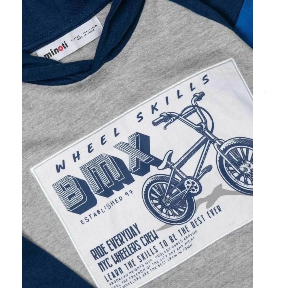 Minoti Duks sa kapuljačom za bebe BMX - Sivi, 12-18 mj slika 3