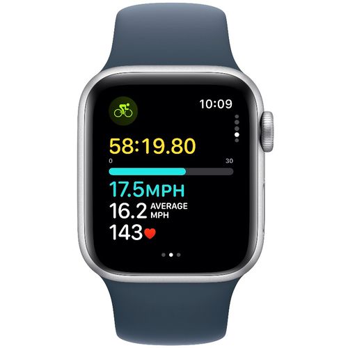 Apple Watch SE GPS 40mm Silver with Storm Blue Sport Band - S/M slika 6