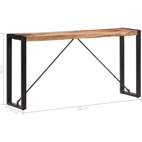 Konzolni stol 150 x 35 x 76 cm od masivnog drva šišama slika 24