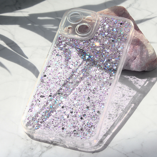 Maska Glitter za iPhone 15 6.1 ljubicasta slika 1