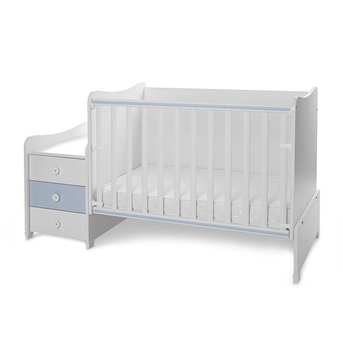 LORELLI MAXI PLUS Modularni krevetić 4in1 s Mehanizmom Ljuljanja White/baby blue 160x70 cm slika 6