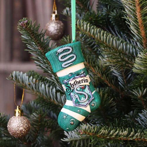 NEMESIS NOW HARRY POTTER SLYTHERIN STOCKING HANGING ORNAMENT slika 3