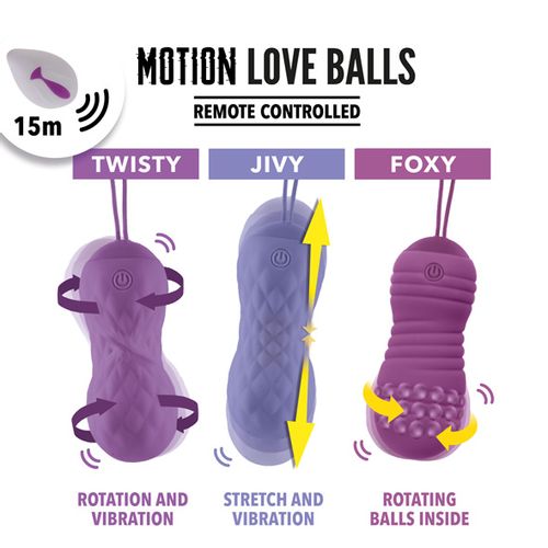 Vibracijsko jaje FeelzToys - Motion Love Balls Jivy slika 4