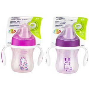 Chicco Čaša TRAINING 6m+ 200ml, Pink