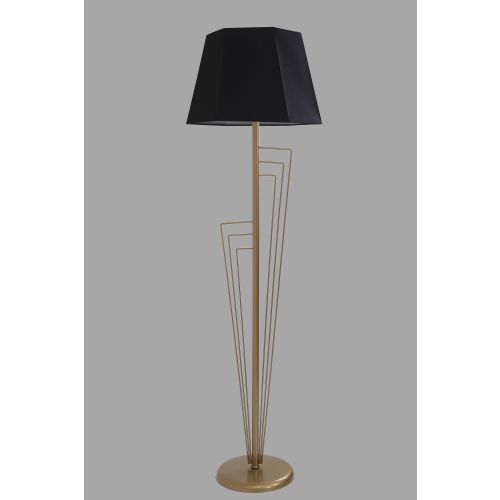 Kelebek Eskitme Lambader Prizma sa crnim abažurom - Copper Floor Lamp slika 2