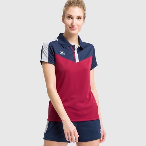 Ženska Majica Erima Squad Polo - New Navy/Bordeaux/Silver Grey slika 3