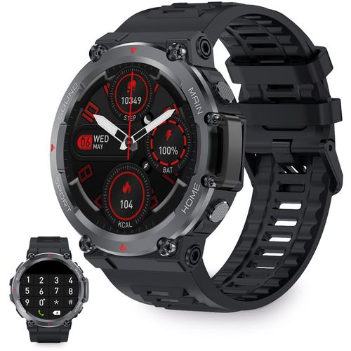 KSIX, smartwatch Oslo, 1.5" zaslon, 5 dana aut., vodootporan, crni slika 1