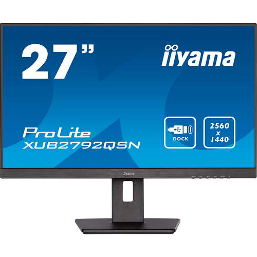 Monitor IIYAMA XUB2792QSN-B5 27’’ WQHD IPS USB-C Dock with RJ45 4ms HDMI DP USB 3.0 slika 1