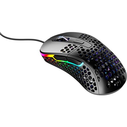 XTRFY M4 RGB, Ultra-light Gaming Mouse, Pixart 3389 sensor, Black slika 1