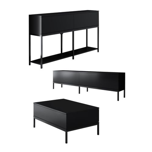 Lord - Black Black Living Room Furniture Set slika 11