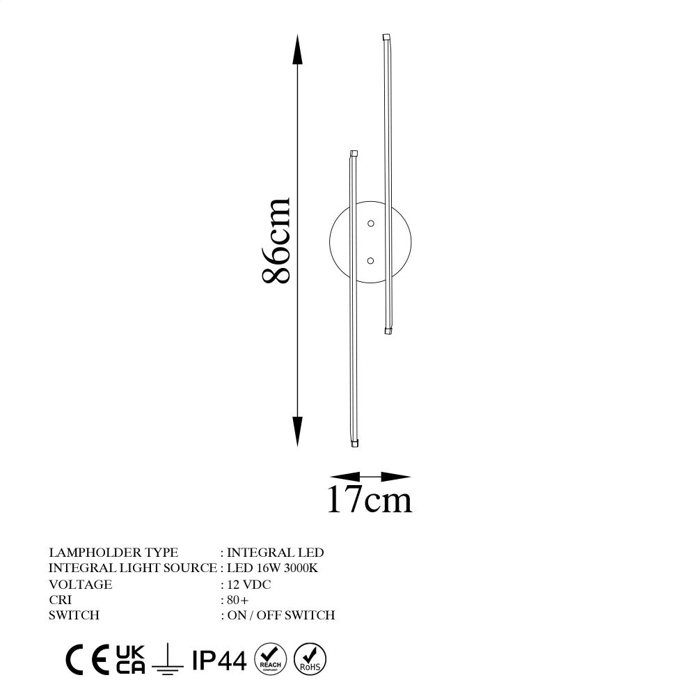 Umut - Crna Zidna Lampa 13299 slika 7