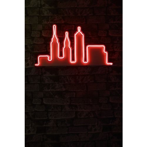 Wallity Ukrasna plastična LED rasvjeta, City Skyline - Red slika 9