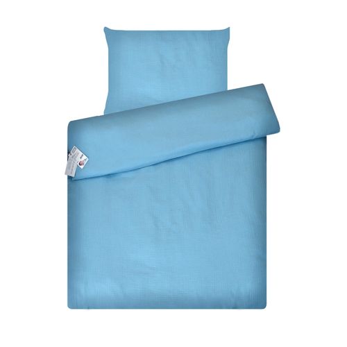 Amy posteljina set 2 elem. Muslin Blue (za krevetić 120x60 cm) slika 1