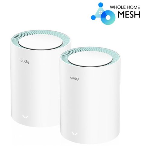 Cudy M1300 2-pack AC1200 Dual Band 2.4Ghz+5Ghz WiFi MESH, GiGABIT, 4x Antena 16MB/128DDR, 16/128mb slika 4