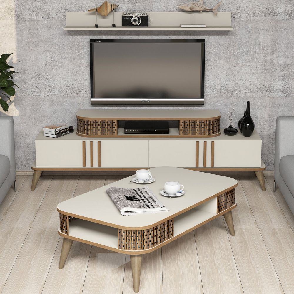 Eylül - Set namještaja za dnevnu sobu u krem boji slika 1