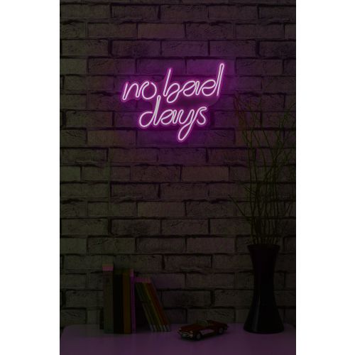 Wallity Ukrasna plastična LED rasvjeta, No Bad Days - Pink slika 11