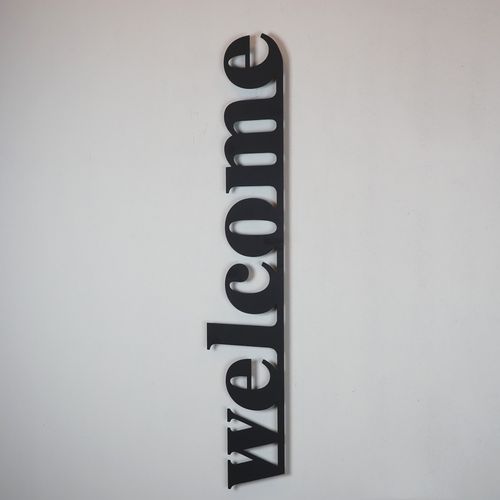 Wallity Welcome - APT490MS Black Decorative Metal Wall Accessory slika 2