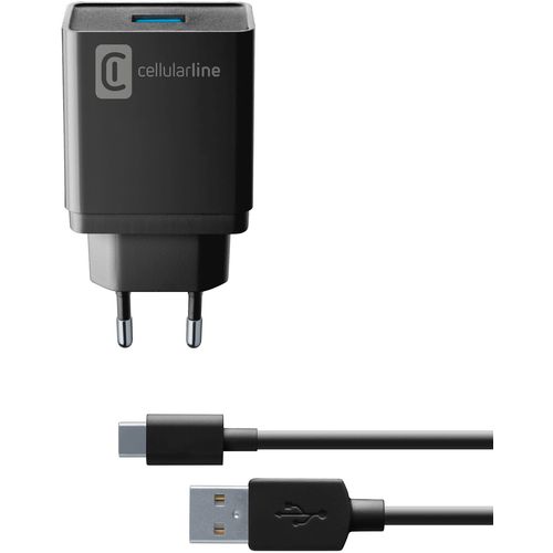 Cellularline kućni punjač USB-A i kabel USB-C 2A/10W slika 1