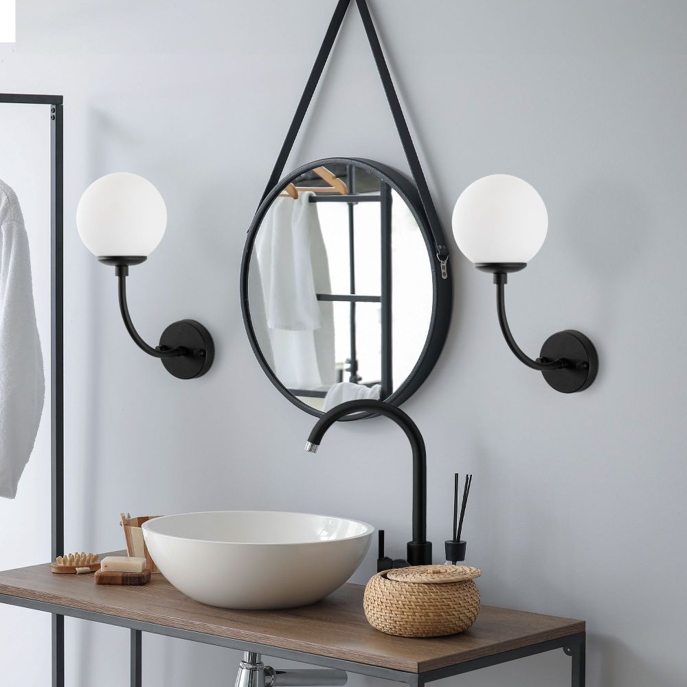 Zidna Lampa Sferıs - 15031, boje: Crna slika 2