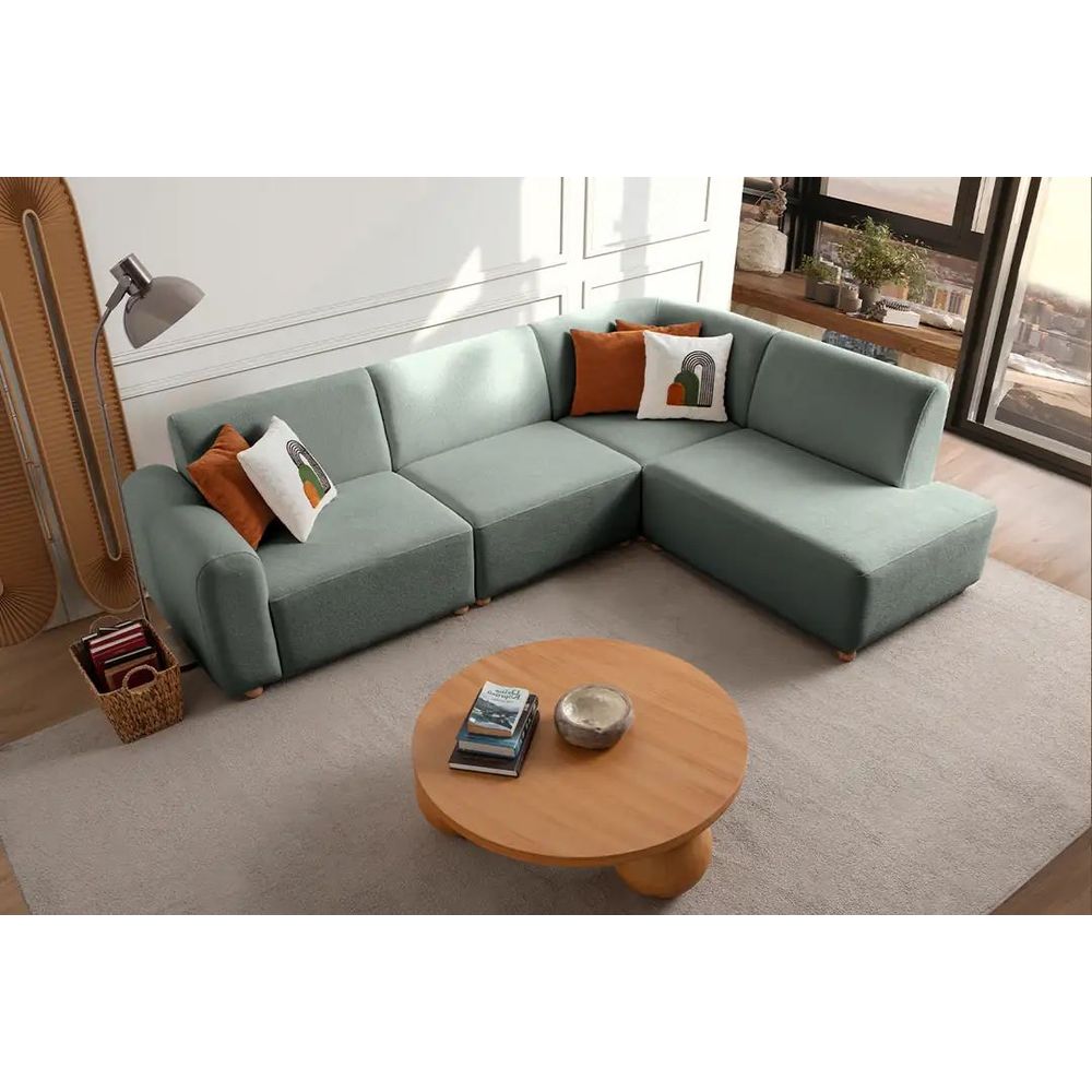 Ugaona Sofa S-Loft Right - boja: morska zelena slika 4