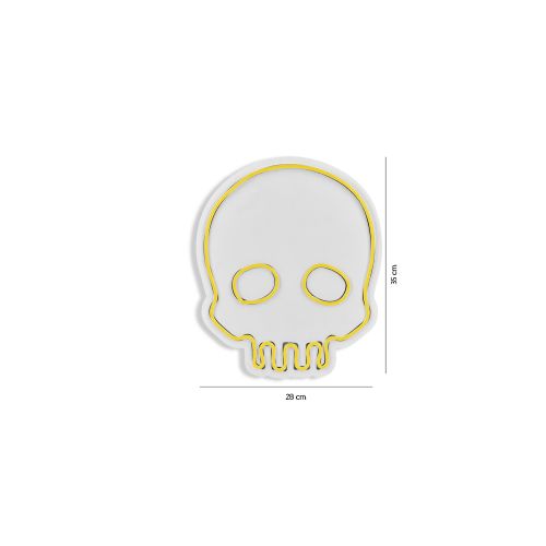 Wallity Ukrasna plastična LED rasvjeta, Skull - Yellow slika 8