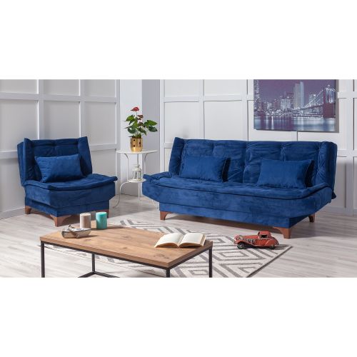 Kelebek-TKM06 0201 Tamno Plavi Sofa-Bed Set slika 1