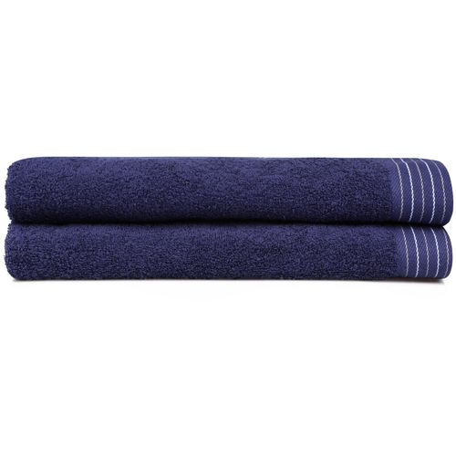 405 - Dark Blue Dark Blue Bath Towel Set (2 Pieces) slika 2