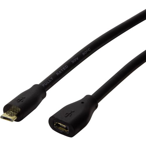 LogiLink USB kabel USB 2.0 USB-Micro-B utikač, USB-Micro-B utičnica 2.00 m crna  CU0123 slika 4