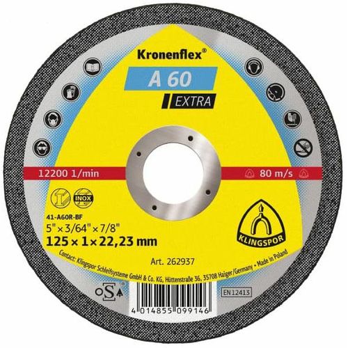 Klingspor disk za rezanje metala 230 mm x 3,0 mm x 22,2 mm A24 Extra slika 1