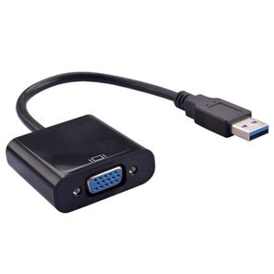 E-GREEN Adapter USB 3.0 (M) - VGA (F) crni