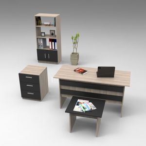 Vo11-Ob Oak Crni Set Ureda