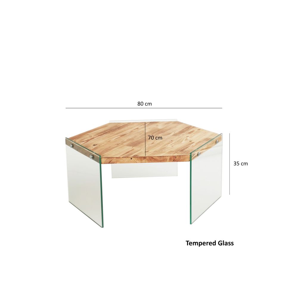 Stol za kafu Hexagon S304 od hrastovine slika 7