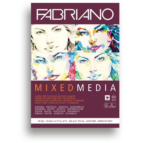 Blok Fabriano mixed media 14,8x21,0 250g 19100502 slika 1