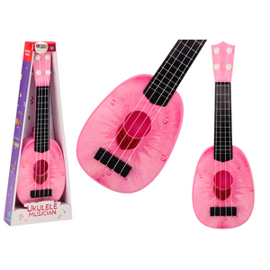 Ukulele za djecu - Mini gitara s 4 žice - Ružičasta boja