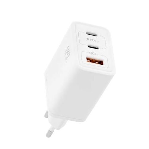 TNB CHGAN65W Zidni punjač 65W, USB-C X 2 + USB-A QC 3.0 slika 1