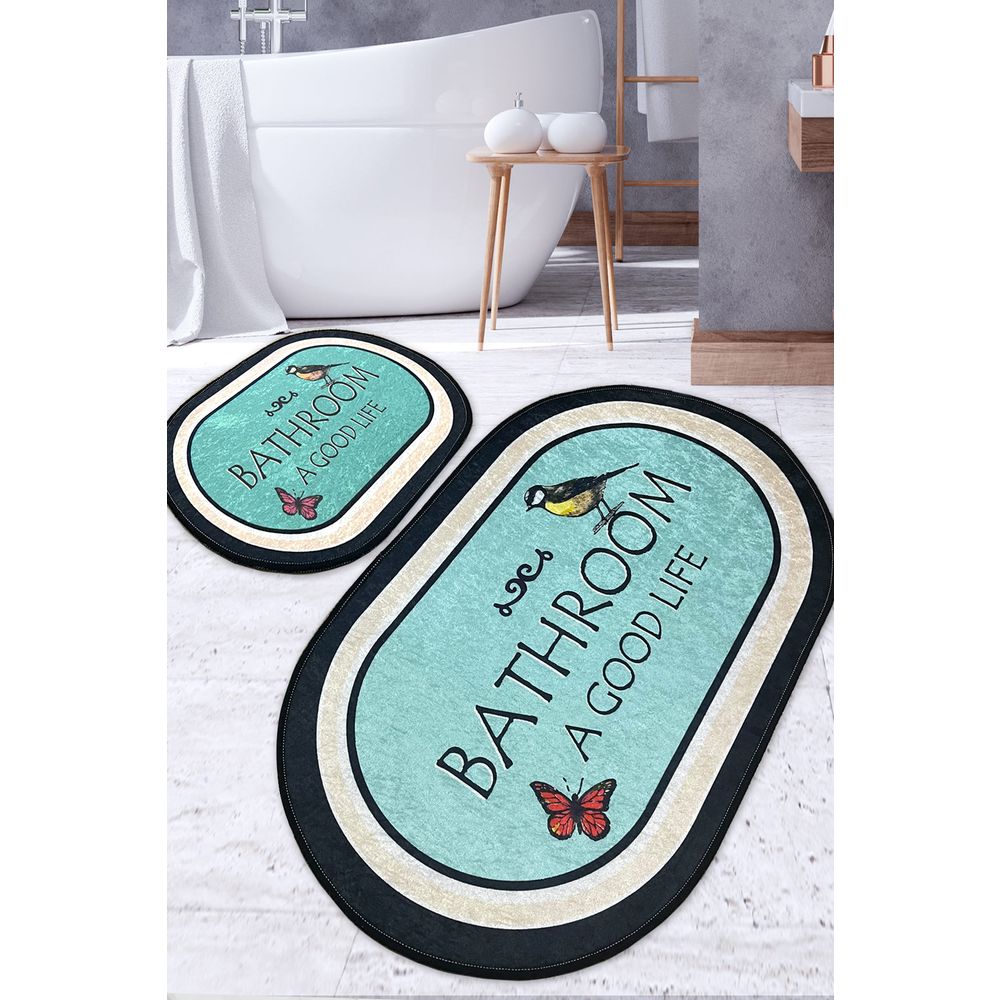 Set Kupatilskih Prostirki Molla Multicolor (2 Komada) slika 1