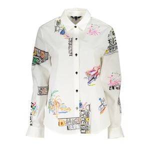 DESIGUAL WOMEN'S LONG SLEEVED SHIRT WHITE