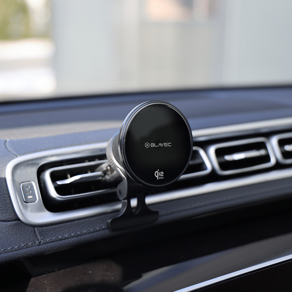 Auto držač Qi2.2 25W magnetski s indukcijskim punjenjem Blavec za ventilacijski otvor slika 2