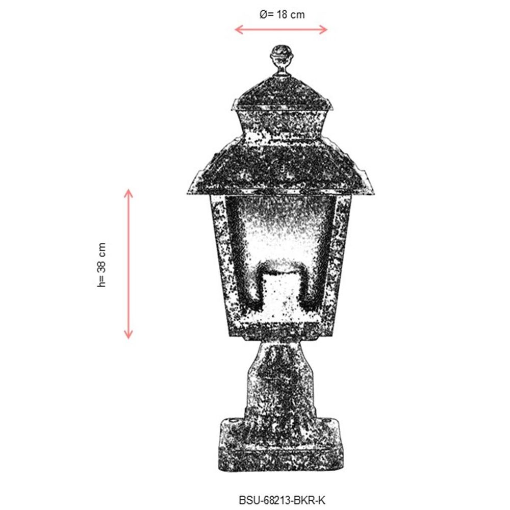 BSU-68213-BKR-K Smeđa Spoljašnja Zidna Lampa slika 3