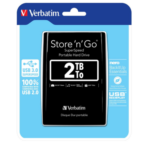 HDD E2.5" Verbatim 2TB USB 3.0 Store'n'Go 53177, Black slika 2