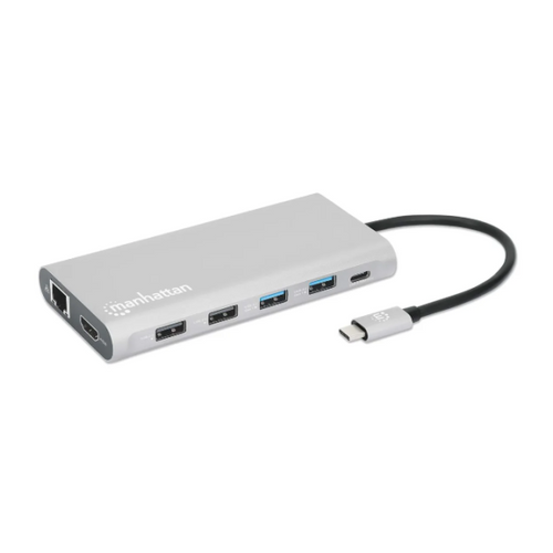 Docking station Manhattan 130660 12in1 USB-C - 3xHDMI/4xUSB/LAN/CR/PD 100W slika 1