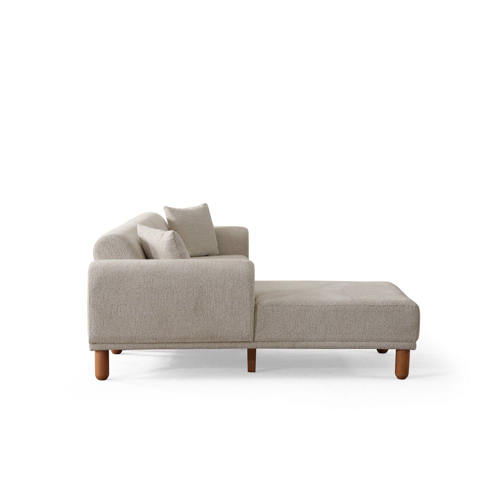 Lyke Left - Krem Krem Kutna Sofa na Razvlačenje slika 14