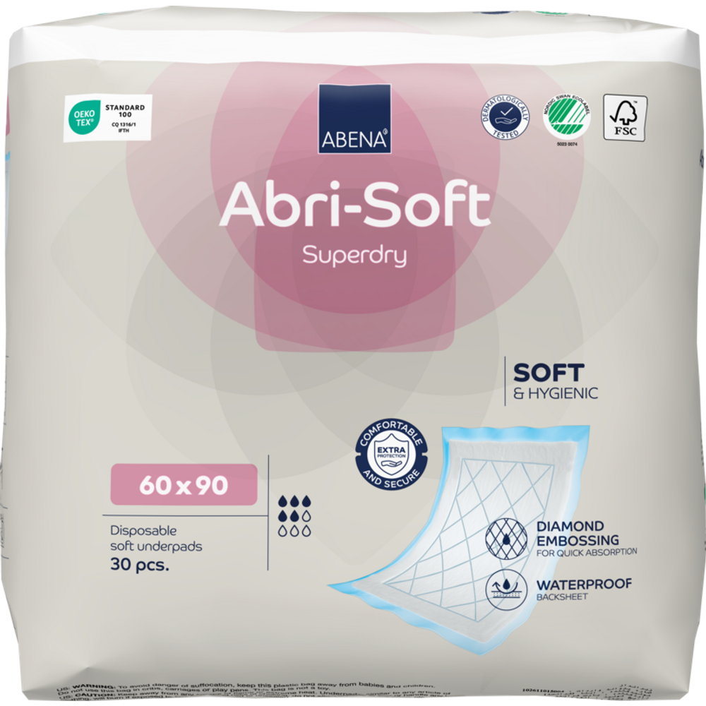 Abena Abri Soft podmetači za krevet Superdry 30kom 60x90cm slika 3