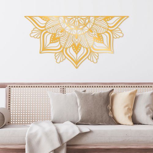 Wallity Metalna zidna dekoracija, Mandala-S-1-Gold slika 2