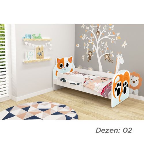 Deciji krevet ACMA VII ANIMALS 160x80 dusek 7 cm2 slika 1