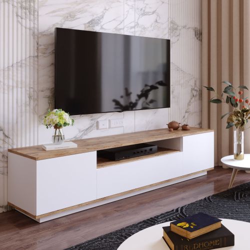 Hanah Home FR7 - AW Atlantic Pine Beli TV sto slika 2