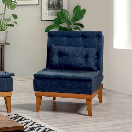 Fuoco Berjer - Dark Blue Dark Blue Wing Chair slika 1